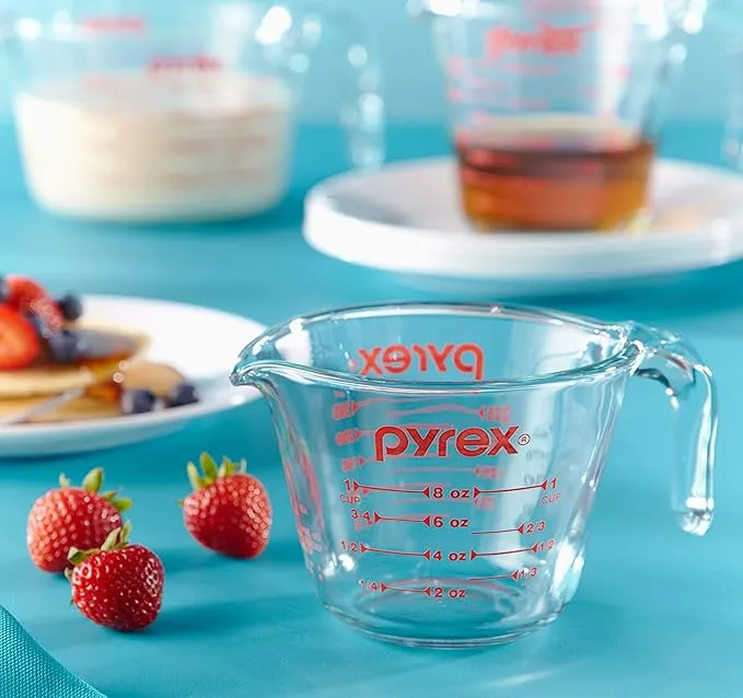 1118990 3PC Glass, 1 Cup, 2 Cup, 4 Cup, 3 PC Measuring Cup Set