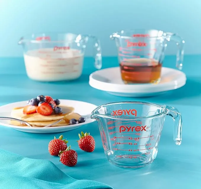 1118990 3PC Glass, 1 Cup, 2 Cup, 4 Cup, 3 PC Measuring Cup Set