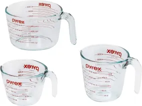 1118990 3PC Glass, 1 Cup, 2 Cup, 4 Cup, 3 PC Measuring Cup Set