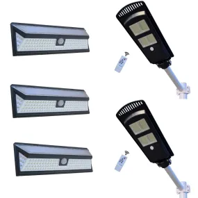 118 LED Solar Light 1000LM   140W Solar Street Light 14000LM Bundle Offer