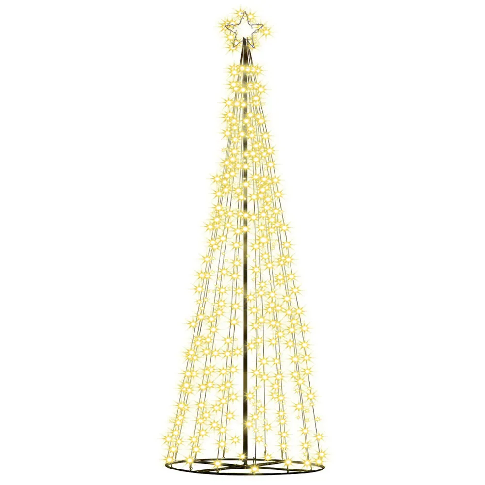 12FT Solar LED Xmas Tree, 8 Light Modes, Warm White, Jingle Jollys