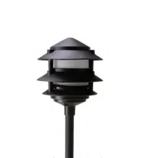 13" LED Pagoda Lights, 200 Lumens, 3W, 3000K, 12V, Black or Bronze Finish