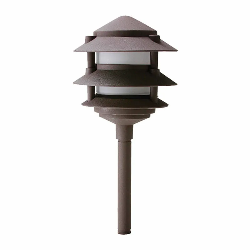 13" LED Pagoda Lights, 200 Lumens, 3W, 3000K, 12V, Black or Bronze Finish