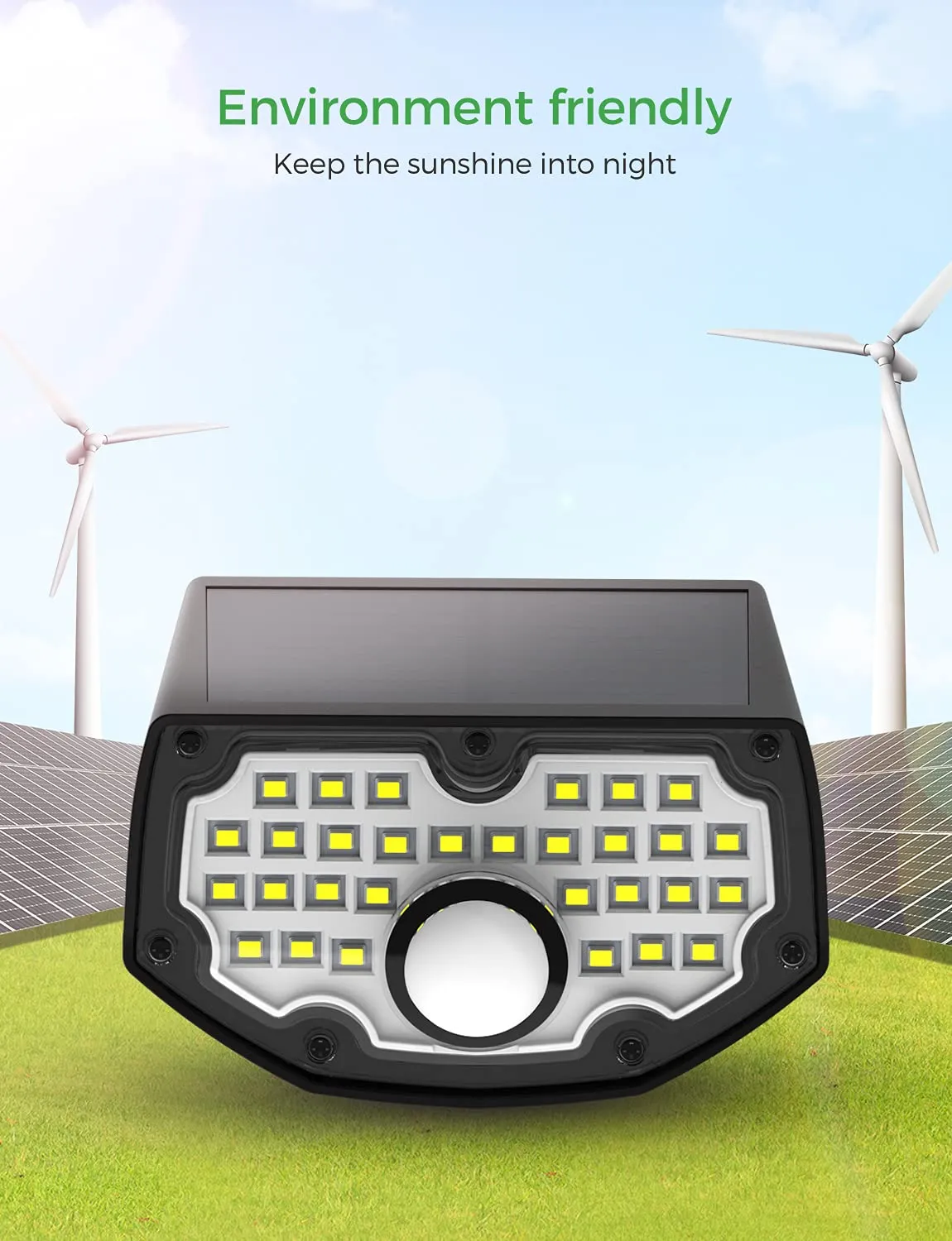 200AB Solar Lights Outdoor 2 Pack