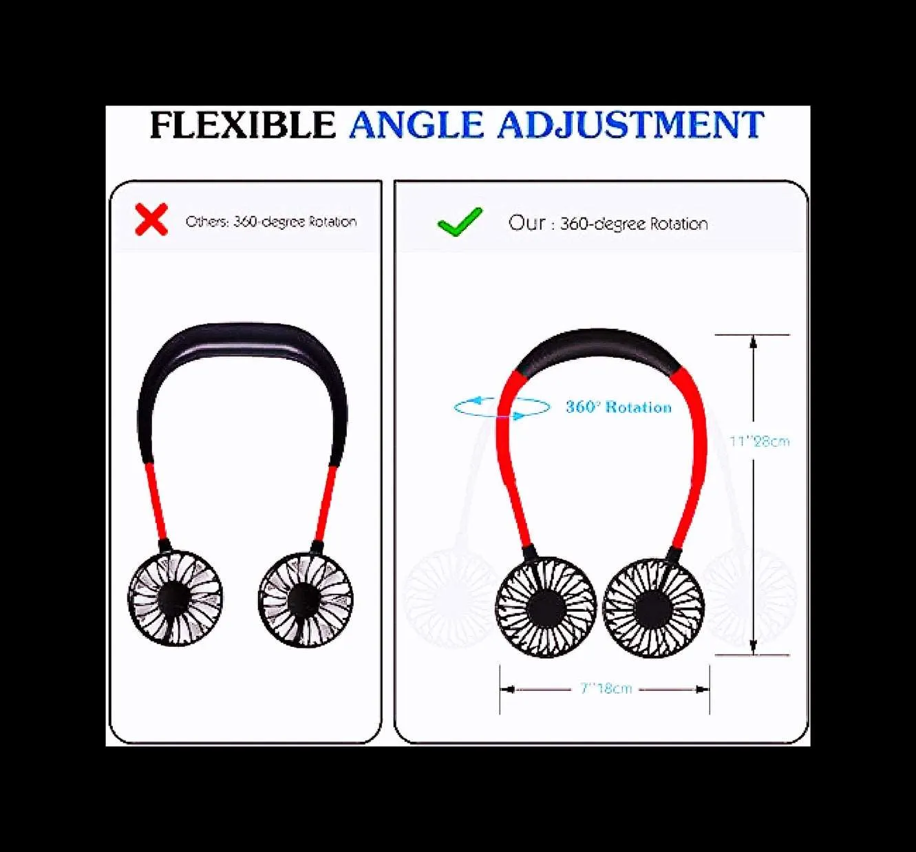 360° Rotation Neck Fan