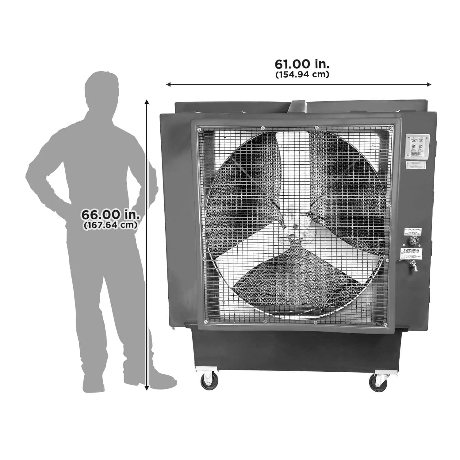 36" 1-Speed Evaporative Cooler for 2,600 Sq. Ft.