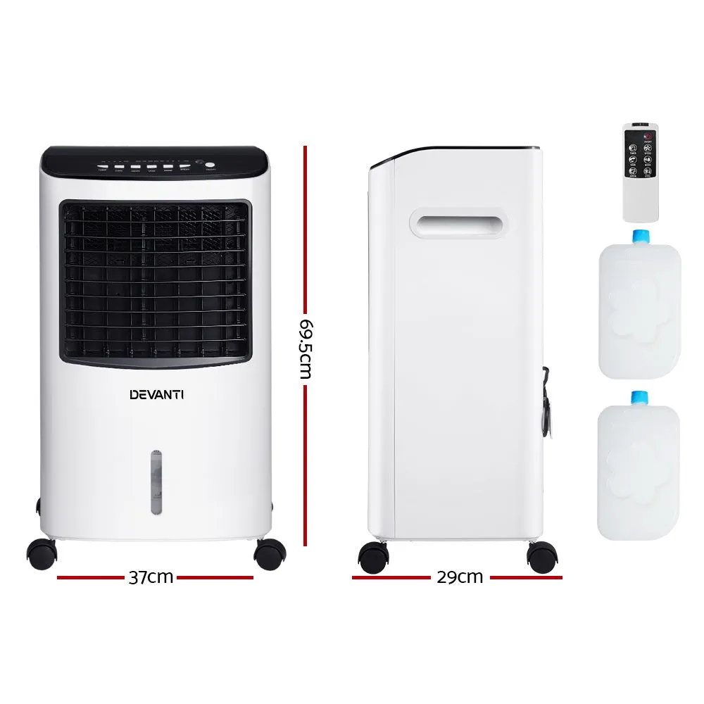 4-in-1 Evaporative Air Cooler 8L Tank, Remote Control - Devanti