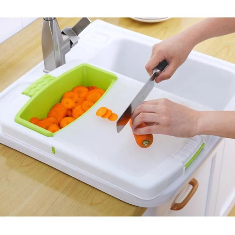 4-In-1 Over-The-Sink Cutting Board