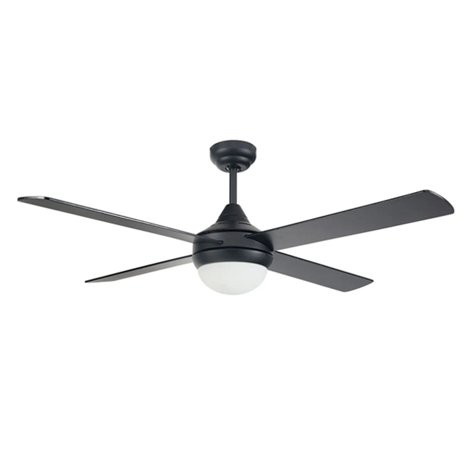 52" Tempo Plus AC Ceiling Fan White, Black, Chrome with Light 22279/XX Brilliant Lighting