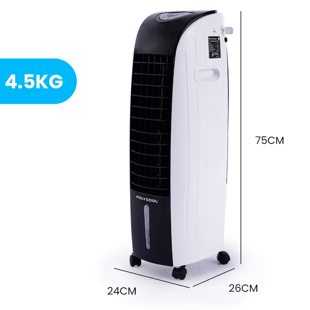 6L Evaporative Cooler 4-in-1 High Airflow, 3 Speeds - PolyCool