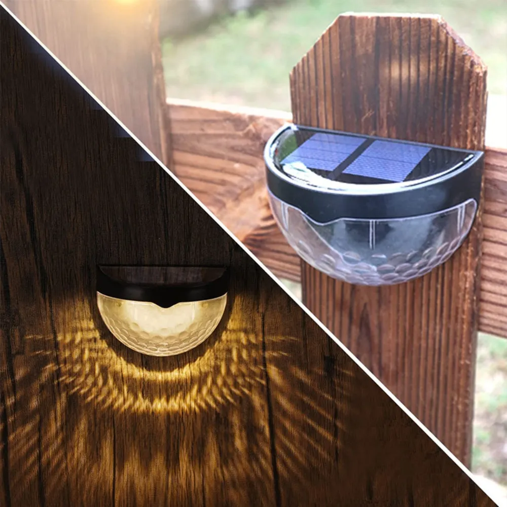 6PCS Waterproof Solar LED Wall Lights for Outdoor Garden