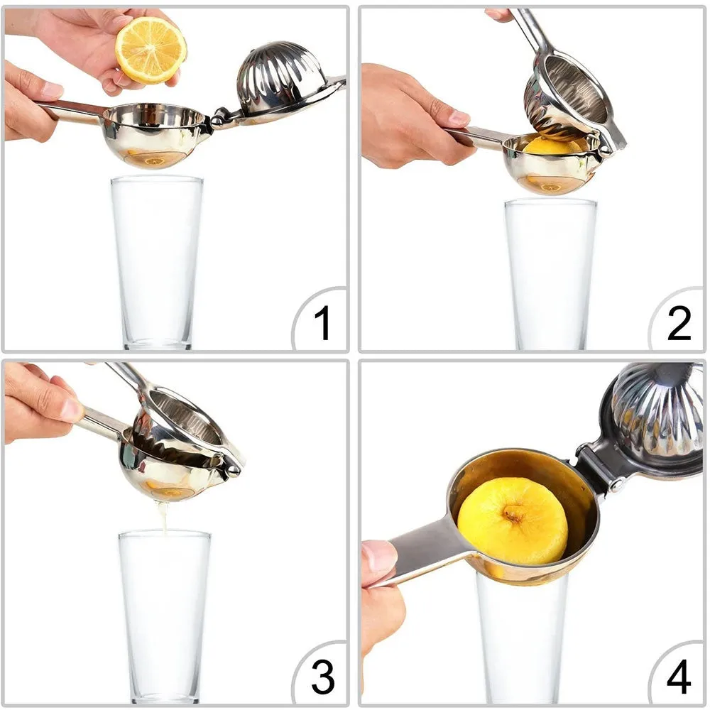 (Ø8.5cm) Stainless steel hand juicer lemon squeezer / juicer kitchen tool - silver