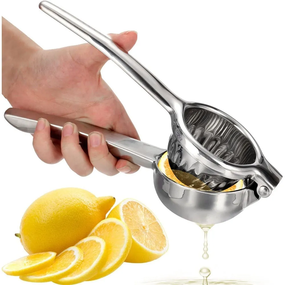 (Ø8.5cm) Stainless steel hand juicer lemon squeezer / juicer kitchen tool - silver