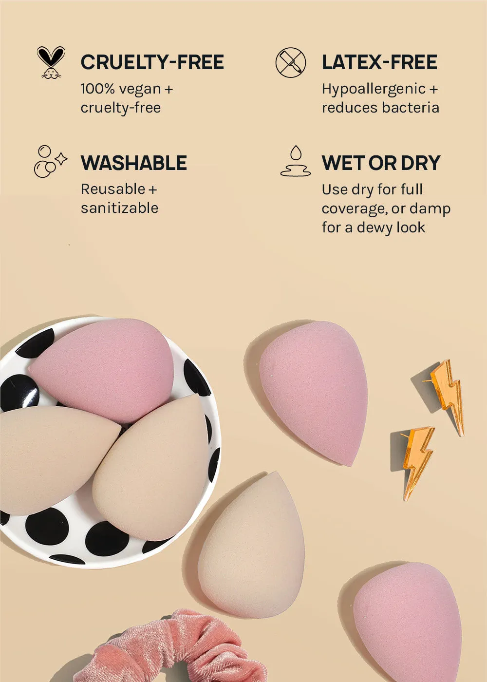 A : Mochi Wonder Blender Teardrop-6 Pack