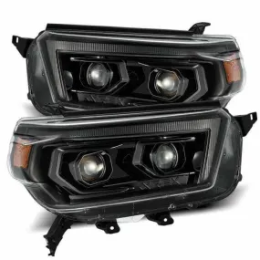 AlphaRex 10-13 Toyota 4Runner LUXX LED Proj Headlights Plank Style