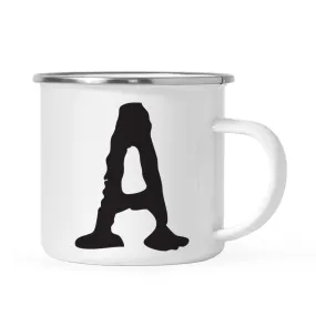 Andaz Press 11oz Typewriter Monogram Campfire Coffee Mug