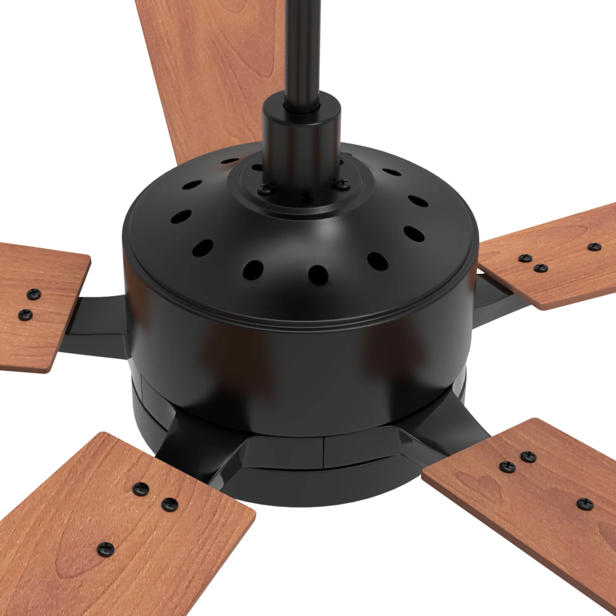 APPLETON 52 inch 5-Blade Smart Ceiling Fan with LED Light Kit & Remote Control- Black/Wood Finish (Reversible Blades)