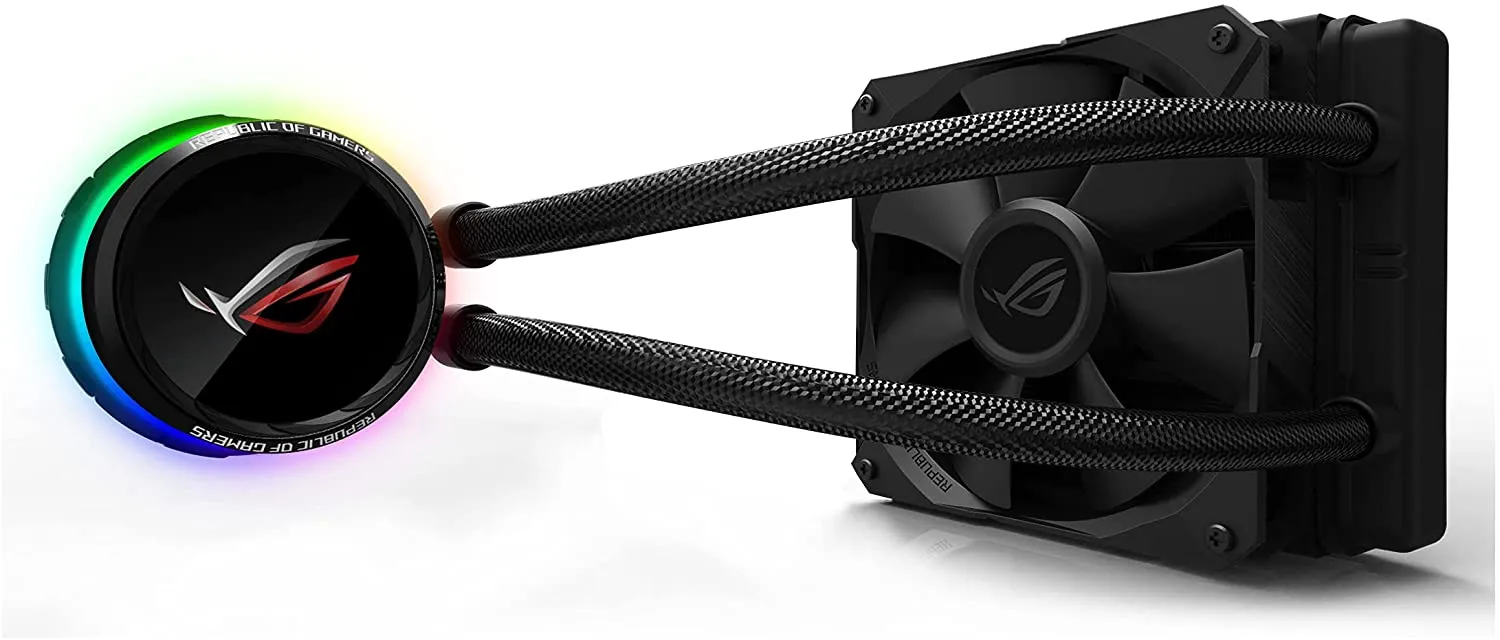 Asus ROG Ryuo 120mm Liquid CPU Cooler, 1 x 12cm PWM Fan, Full Colour OLED Display, RGB