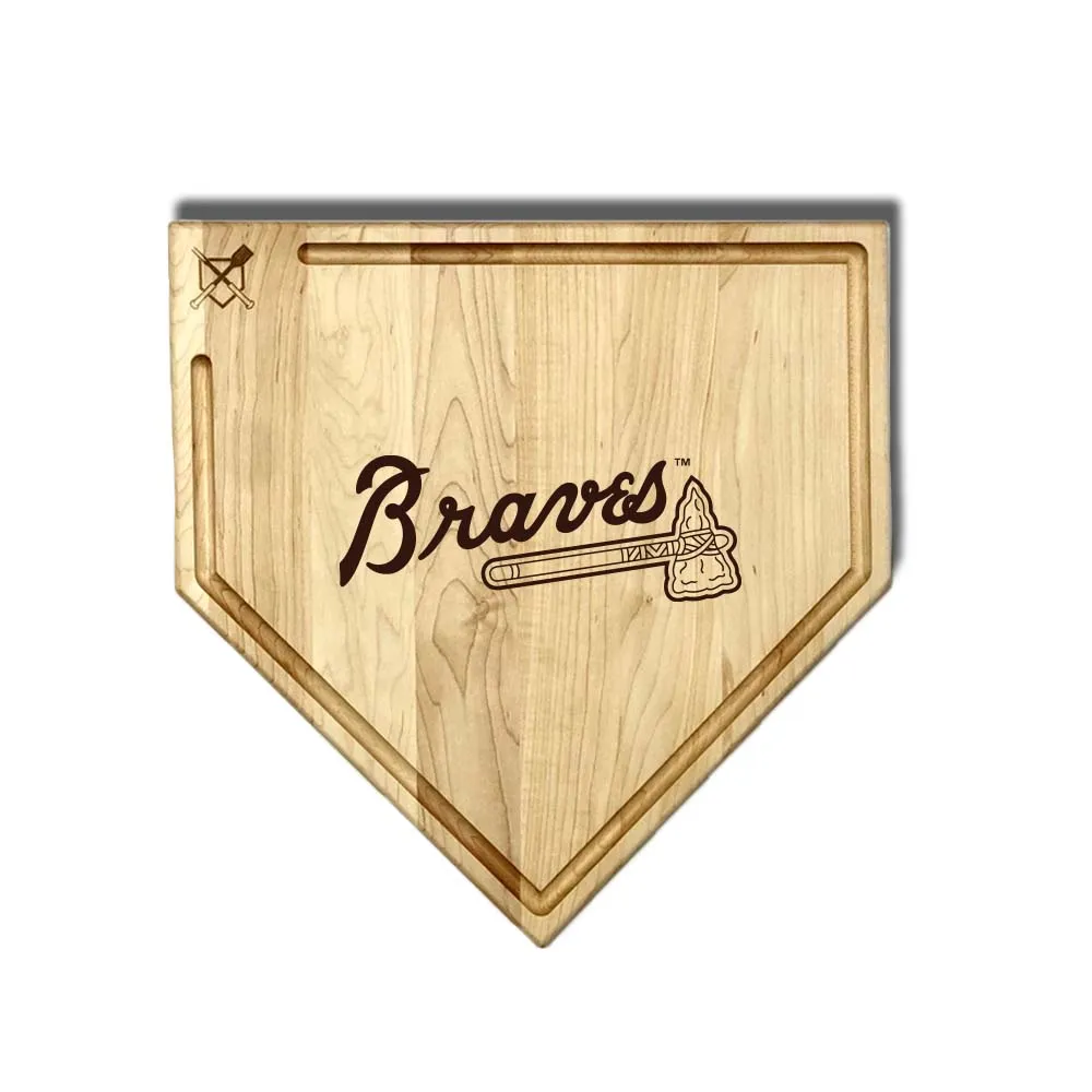 Atlanta Braves Home Plate Cutting Boards | Multiple Sizes | Multiple Designs