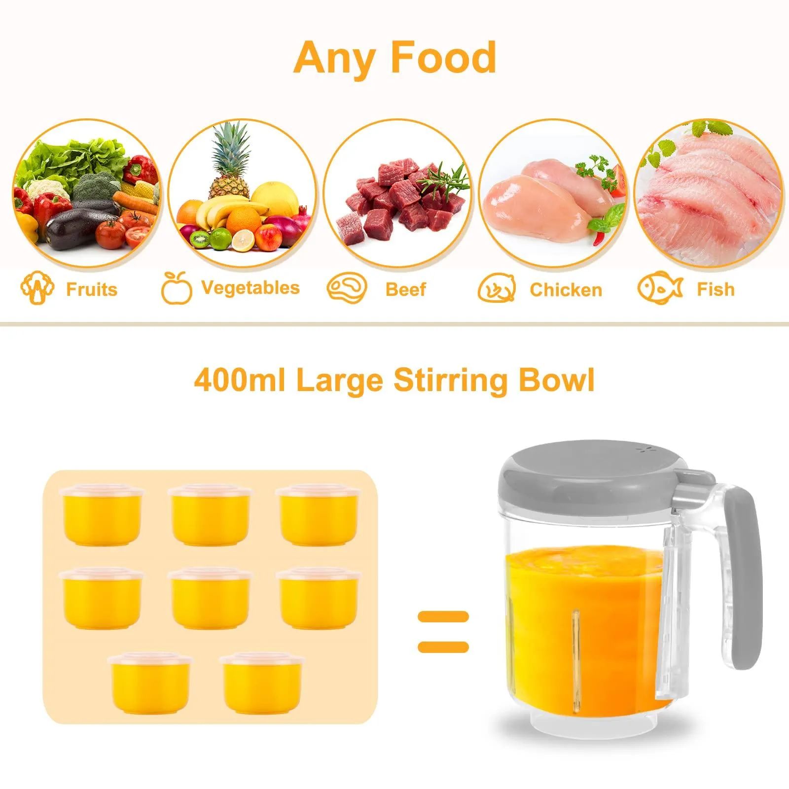 Baby Food Maker | One Step Baby Food Processor Steamer Puree Blender