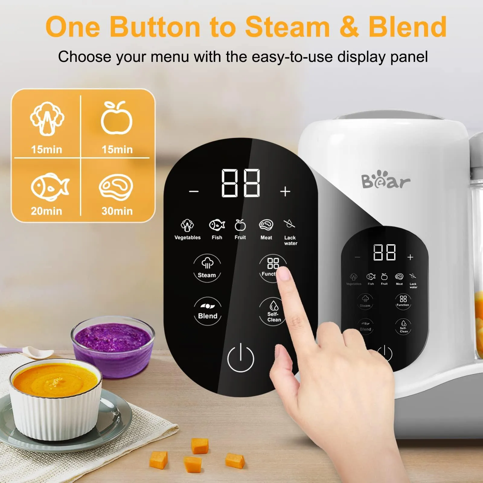 Baby Food Maker | One Step Baby Food Processor Steamer Puree Blender