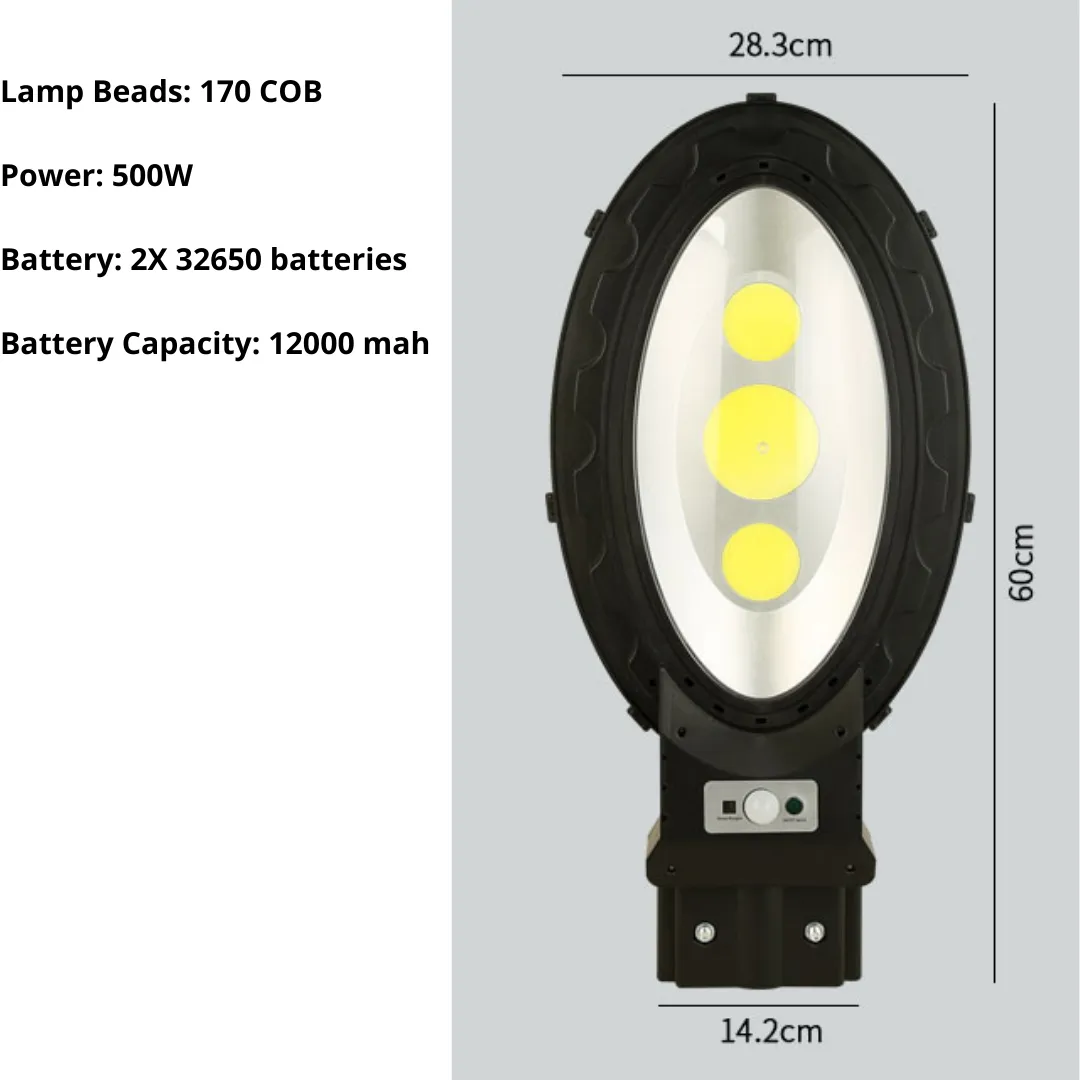 BigM Heavy Duty 500W Solar Flood Light With Motion Sensor for Outdoors