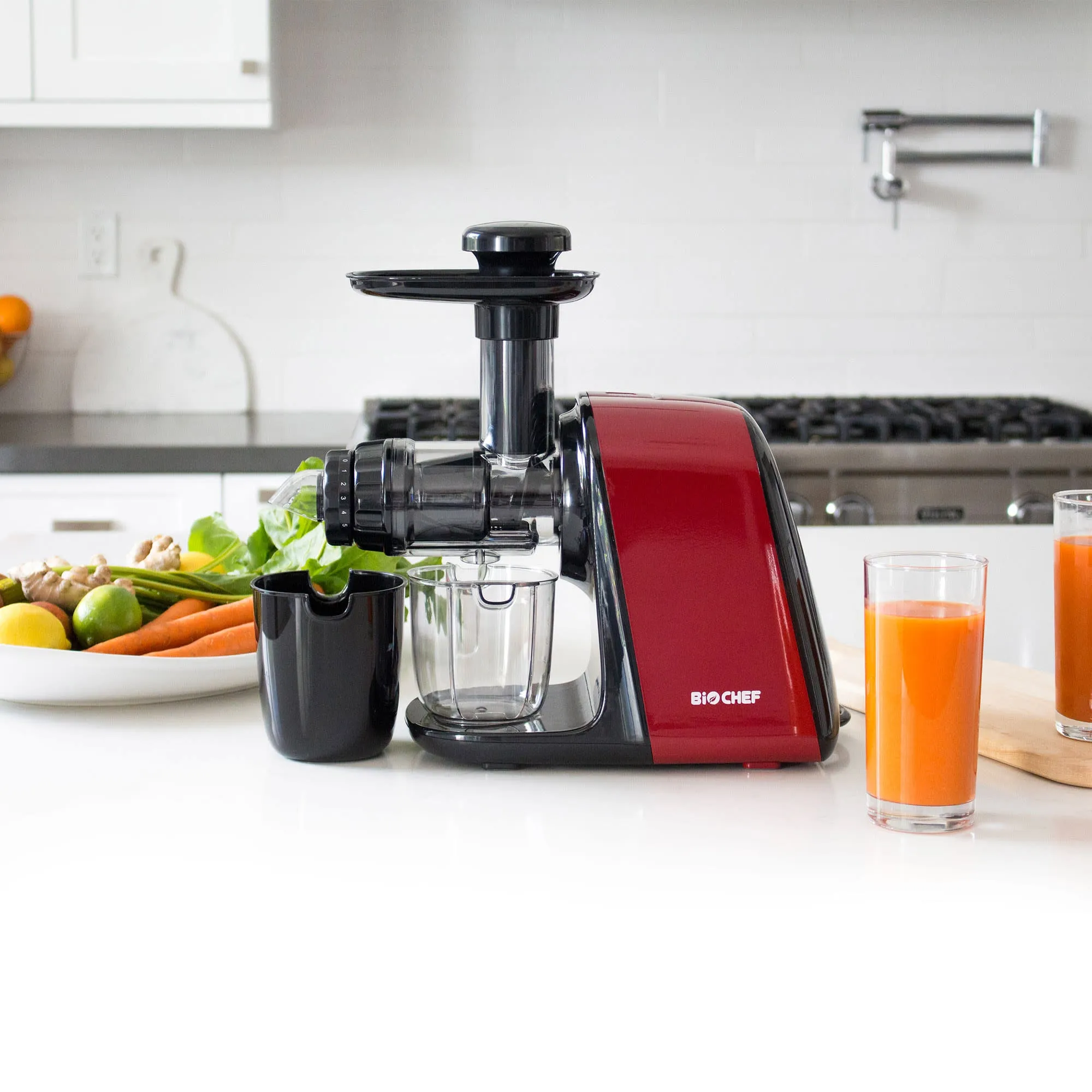 BioChef Axis Compact Cold Press Juicer Red