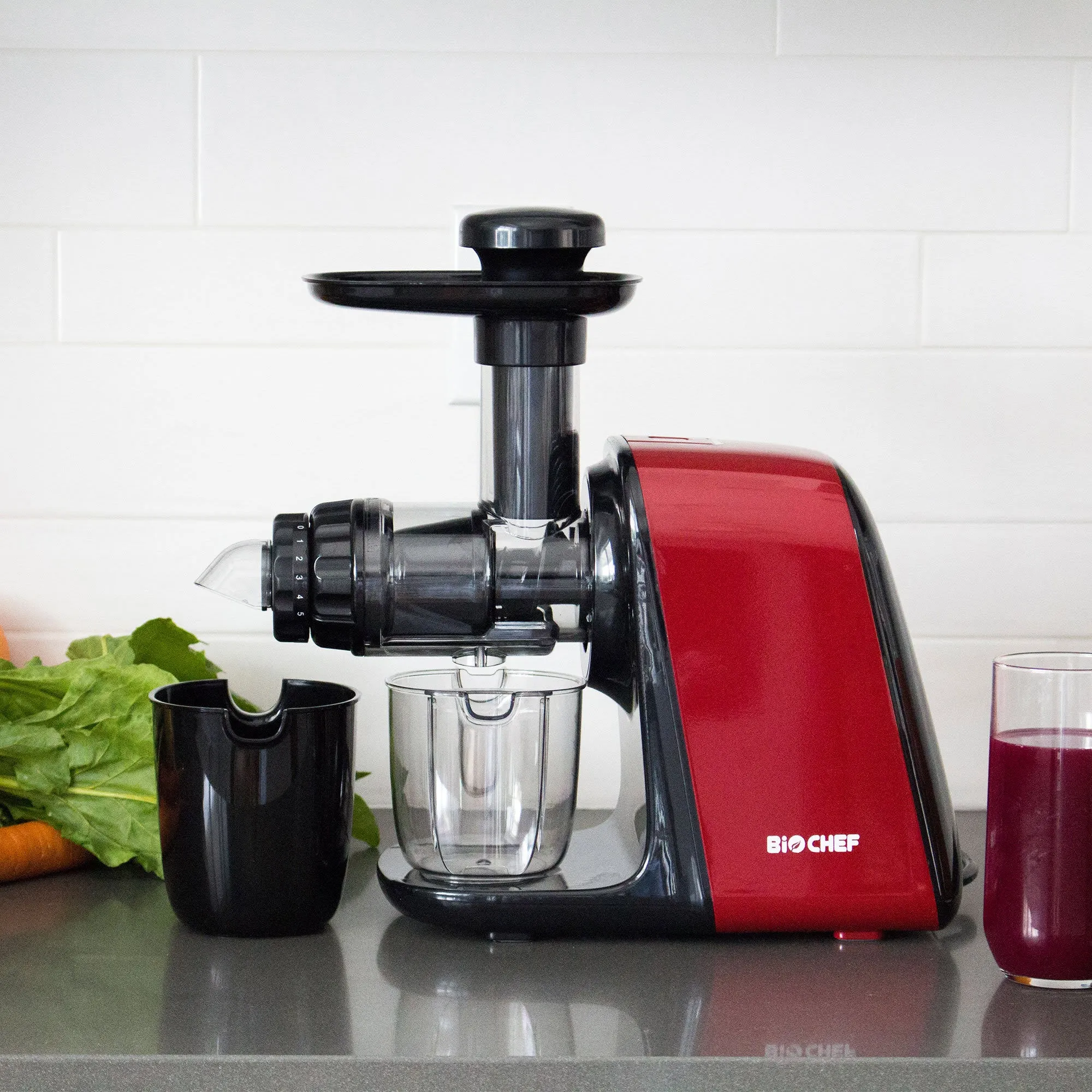 BioChef Axis Compact Cold Press Juicer Red