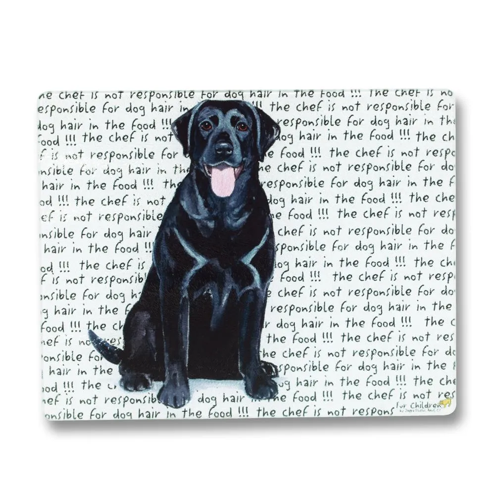 Black Lab Glass Cutting Board