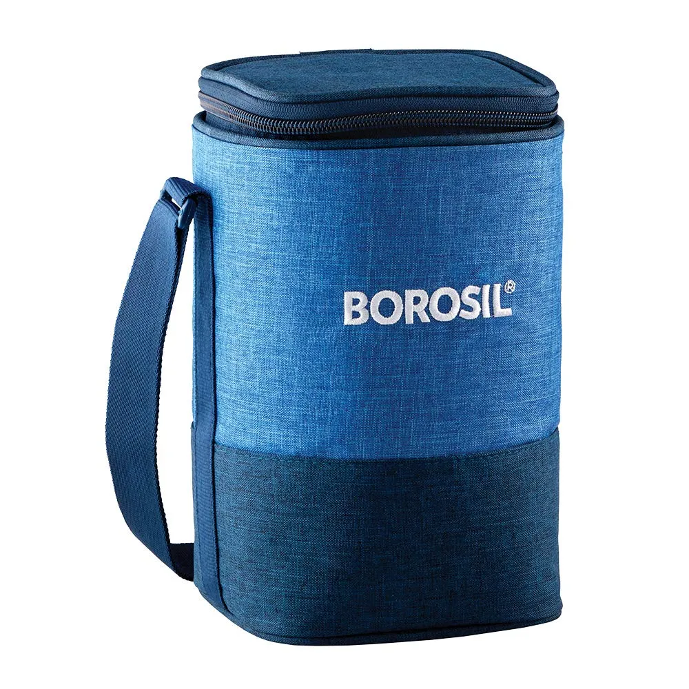 Borosil Prime Glass Lunchbox, Square x 3