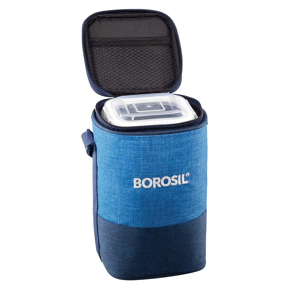 Borosil Prime Glass Lunchbox, Square x 3