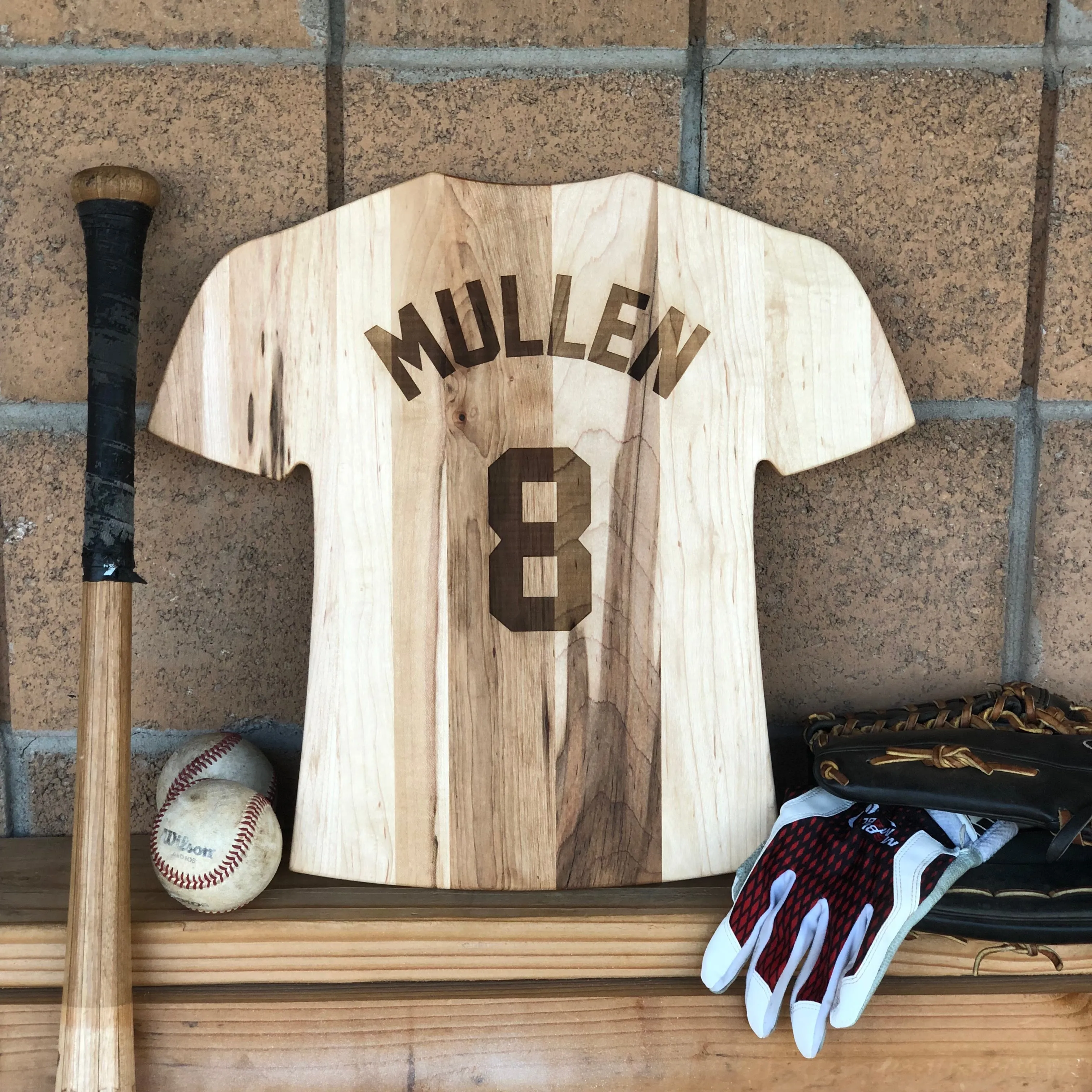 Boston Red Sox Team Jersey Cutting Board | Customize With Your Name & Number | Add a Personalized Note