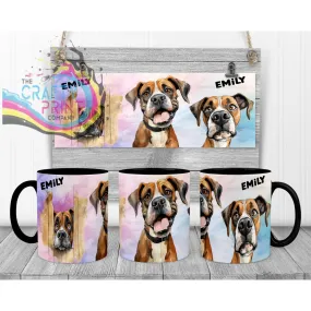 Boxer Dog Funny Faces Mug