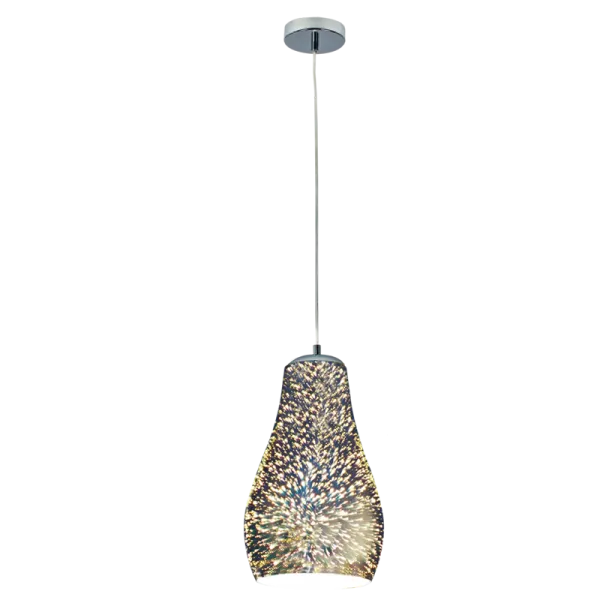 Bright Star Lighting PEN389 PATTERN 3D Pattern on Glass Pendant