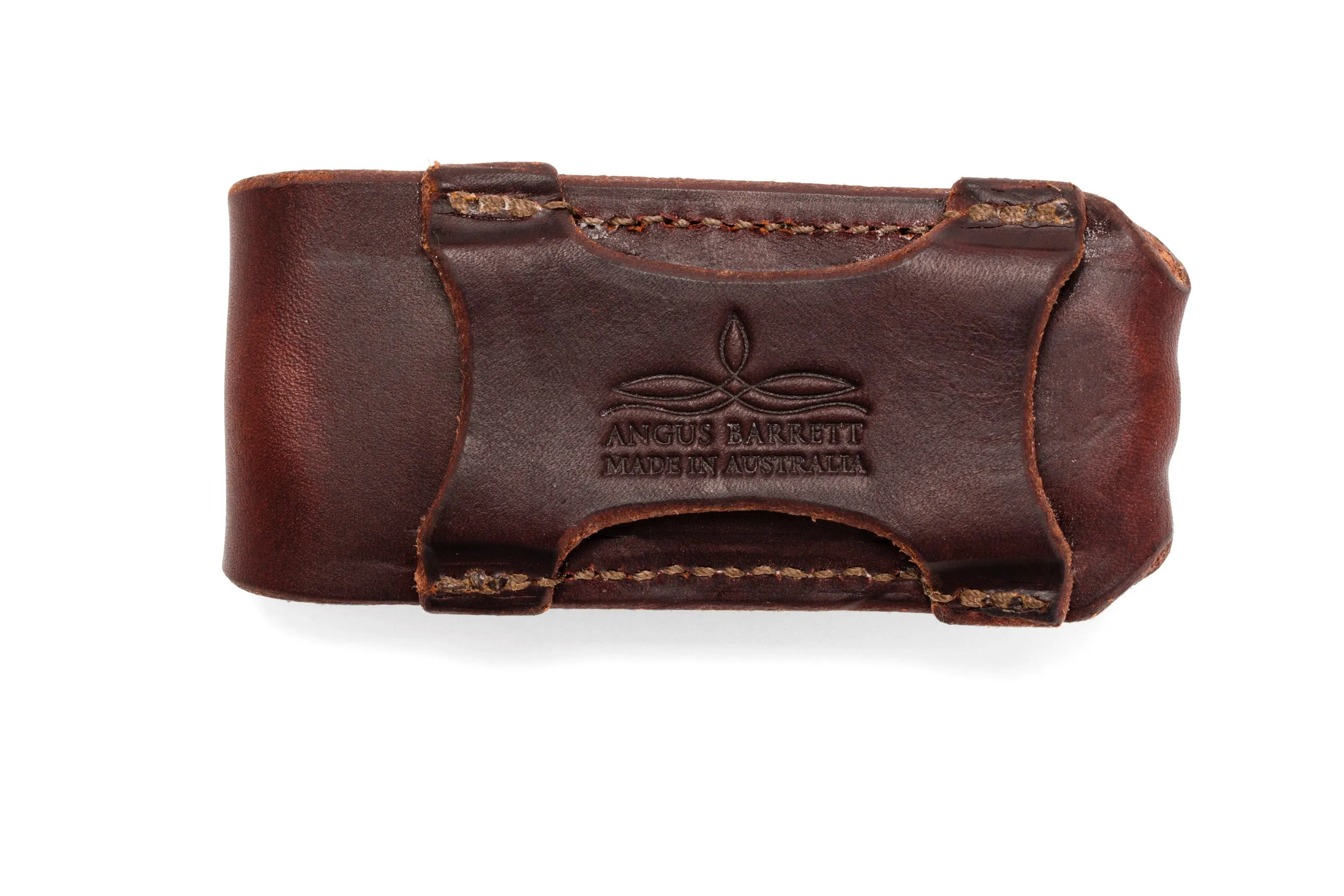 Button Close Pocket Knife Pouch - Dark Natural