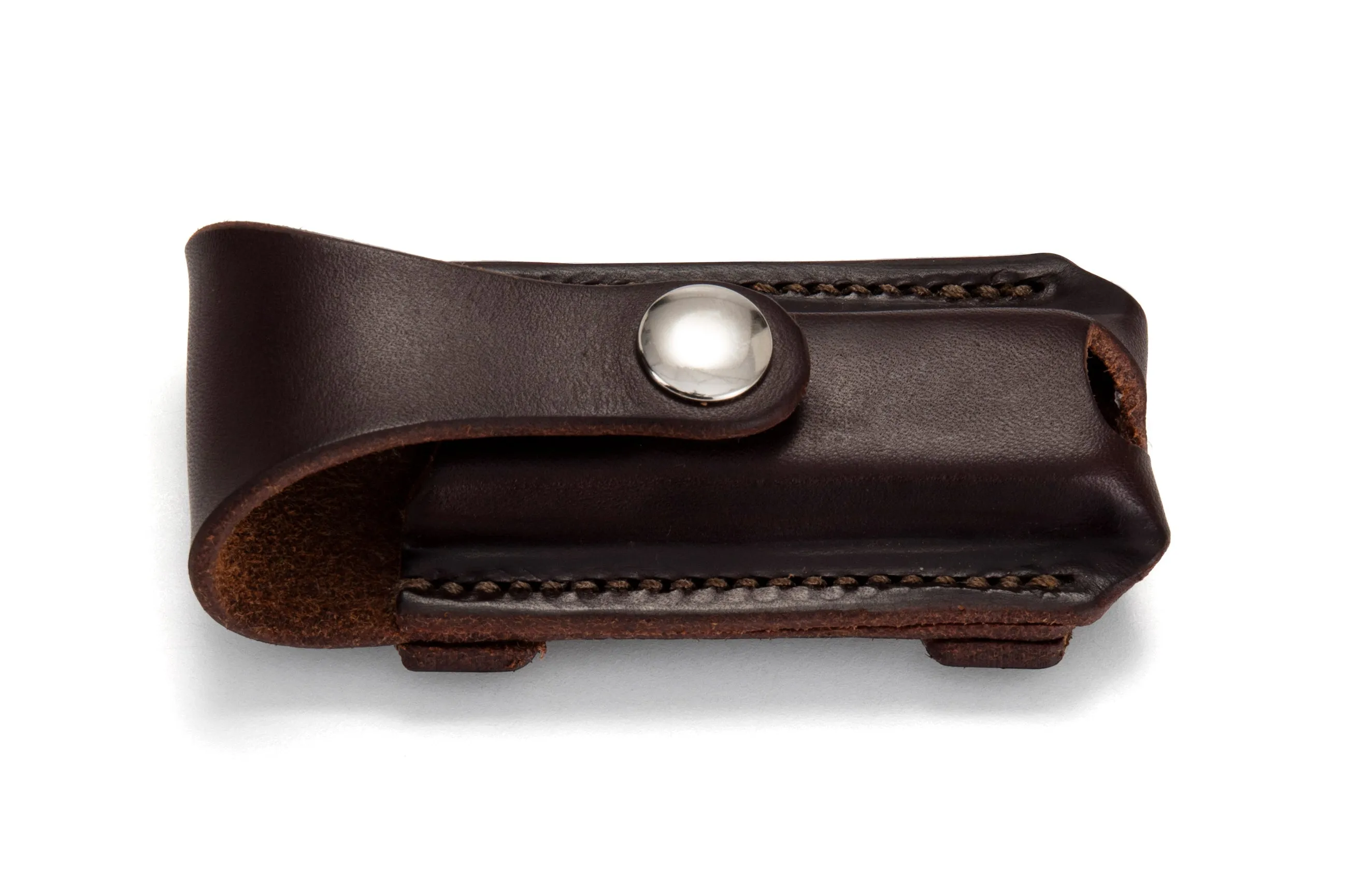 Button Close Pocket Knife Pouch - Dark Natural