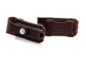 Button Close Pocket Knife Pouch - Dark Natural