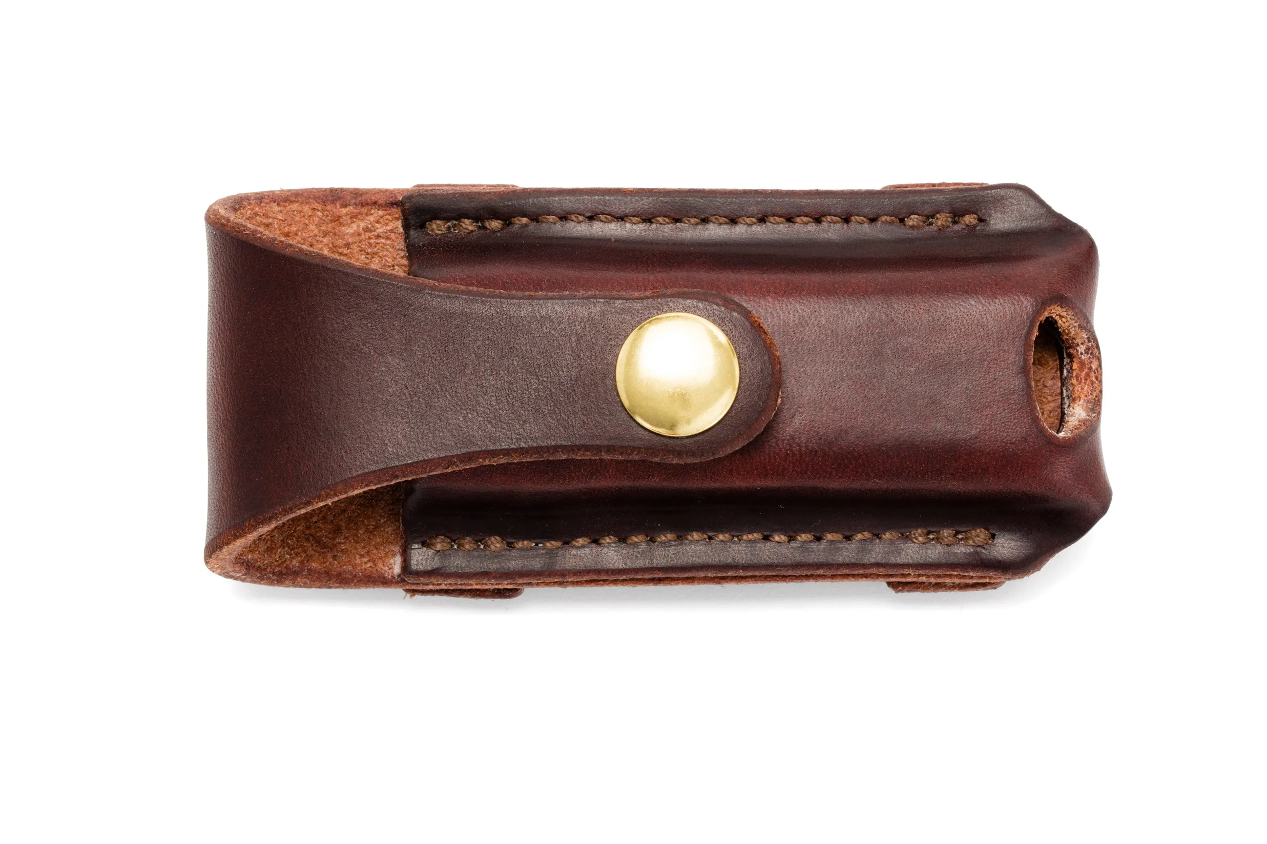 Button Close Pocket Knife Pouch - Dark Natural