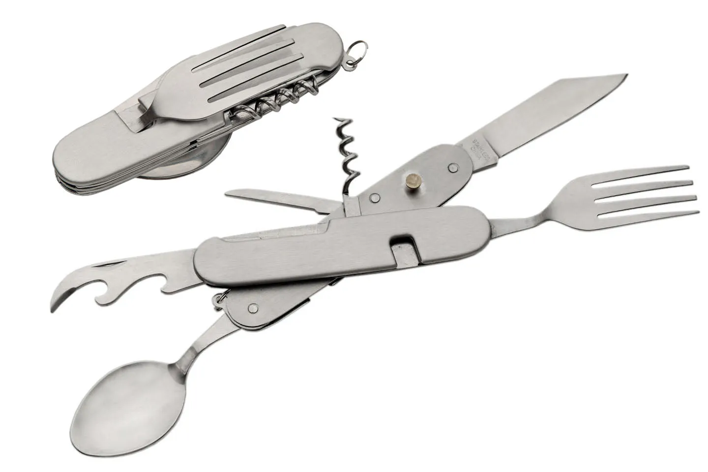 Camping Pocket Knife Multitool With Fork and Spoon