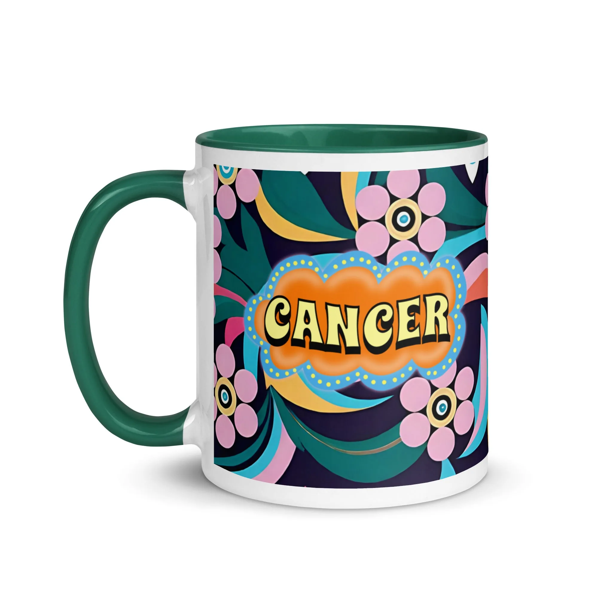 Cancer Zodiac Evil Eye Mug with Color Inside