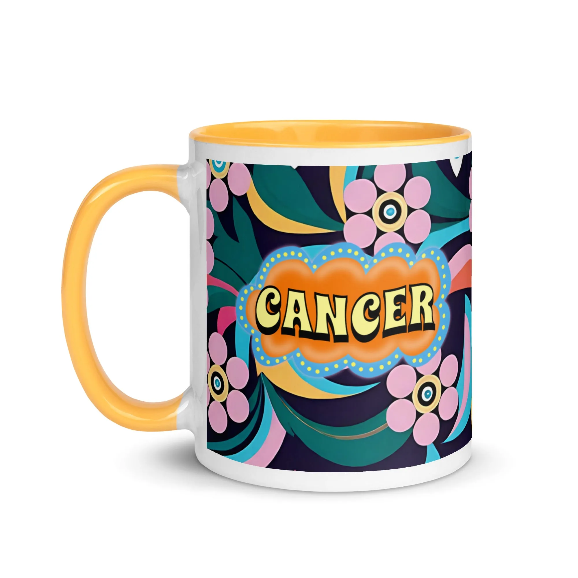 Cancer Zodiac Evil Eye Mug with Color Inside