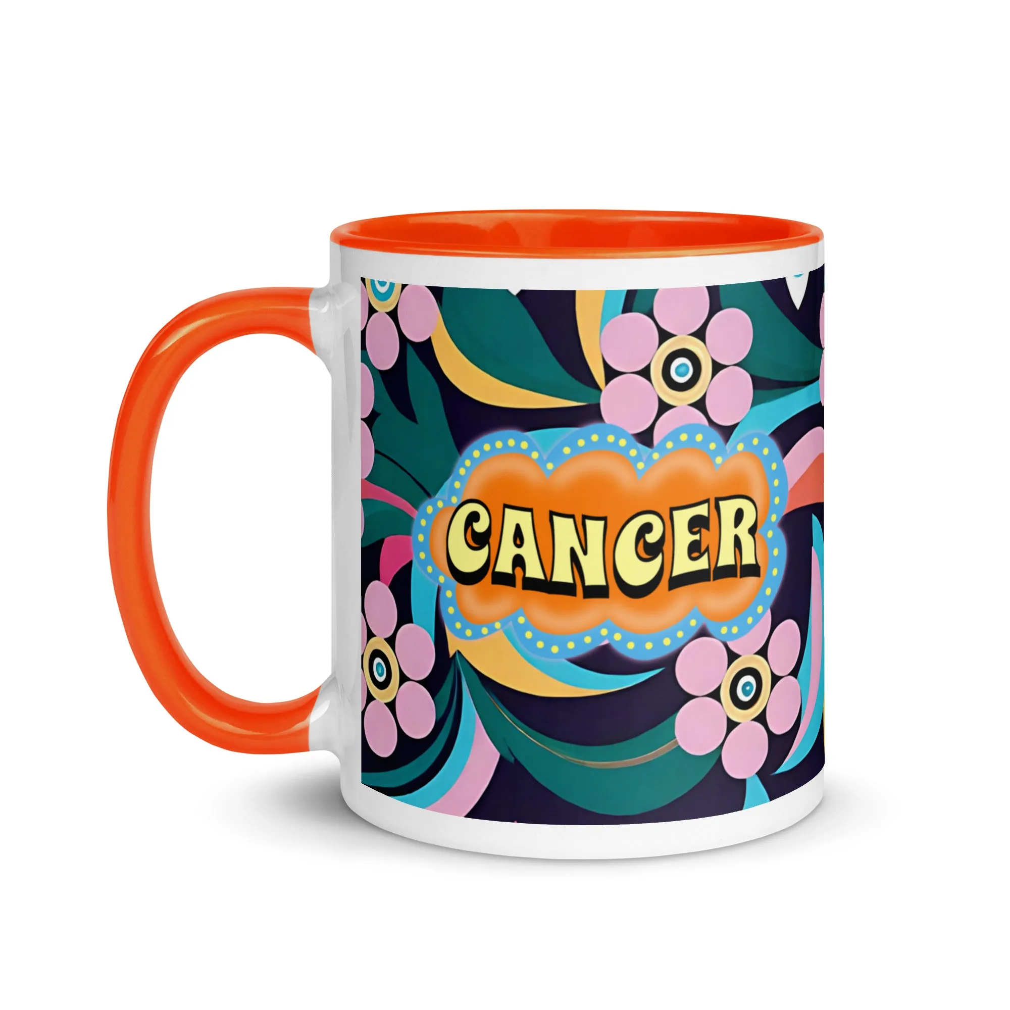 Cancer Zodiac Evil Eye Mug with Color Inside