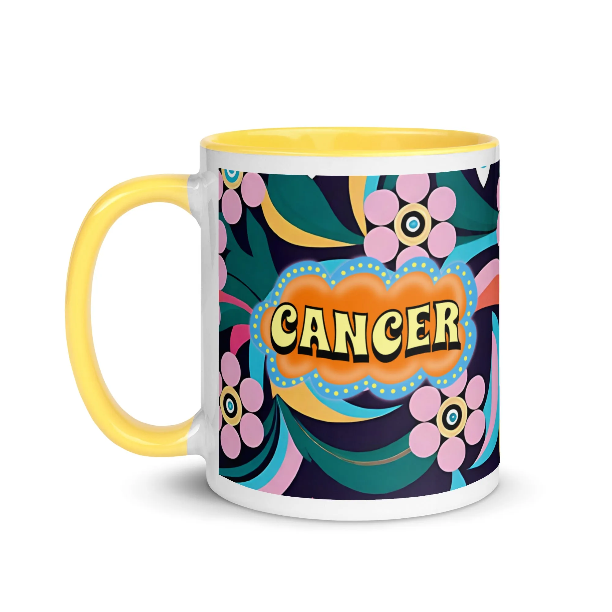 Cancer Zodiac Evil Eye Mug with Color Inside