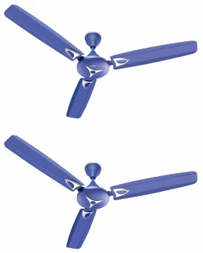 Candes Star Ceiling Fans for Home 1200mm / 48 inch | BEE 3 Star Rated, Noiseless & Energy Efficient, High Air Delivery | 1 1 Years Warranty | Silver Blue, Pack of 2