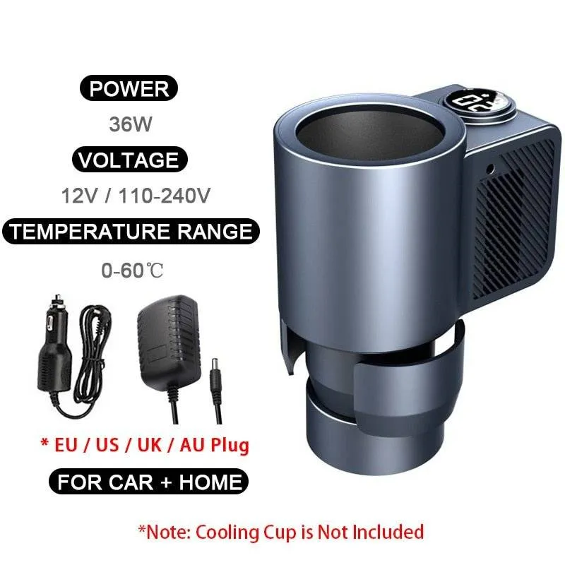 Car Heating Cooling Cup for Coffee Holder Smart 2 in 1  Travel Mini Car Refrigerator