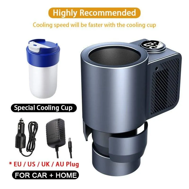 Car Heating Cooling Cup for Coffee Holder Smart 2 in 1  Travel Mini Car Refrigerator