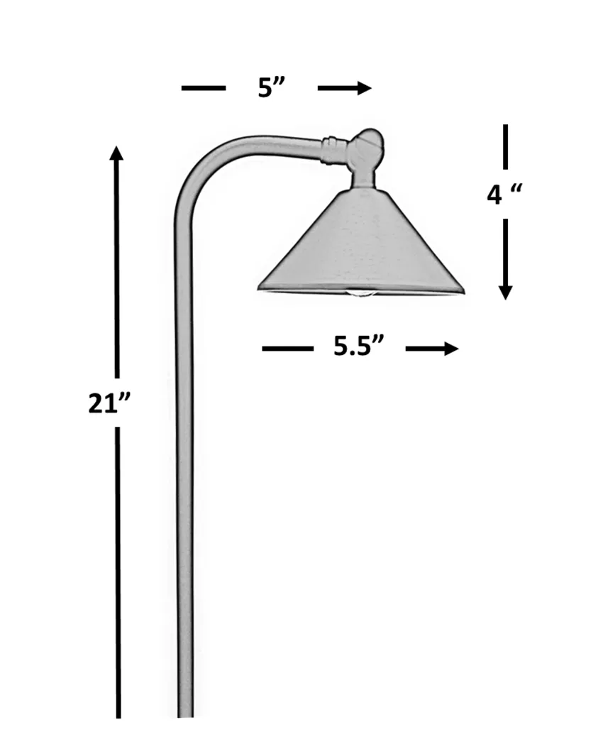 Casquette Solid Brass Directional Pathway Light Antique Bronze