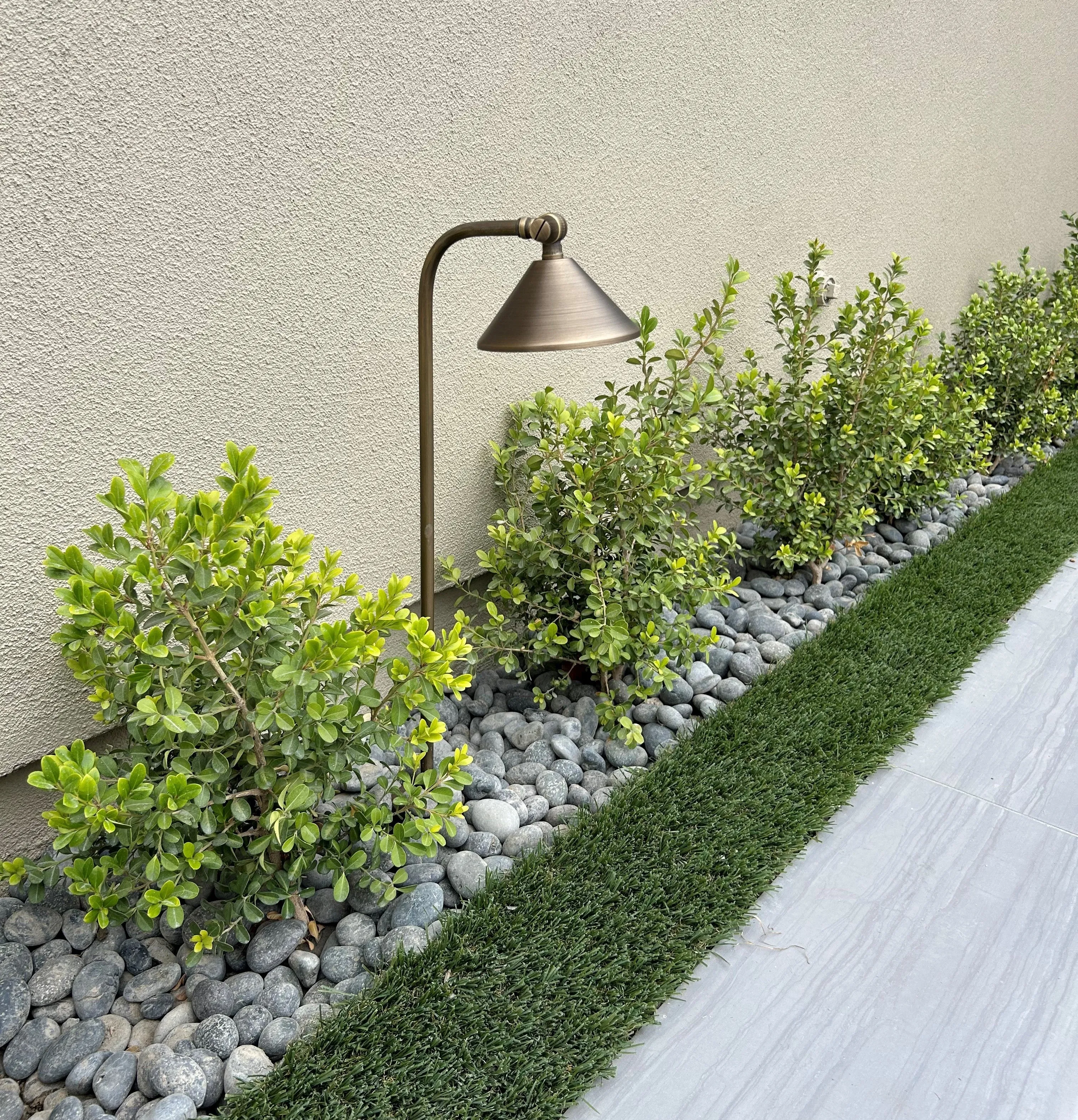 Casquette Solid Brass Directional Pathway Light Antique Bronze