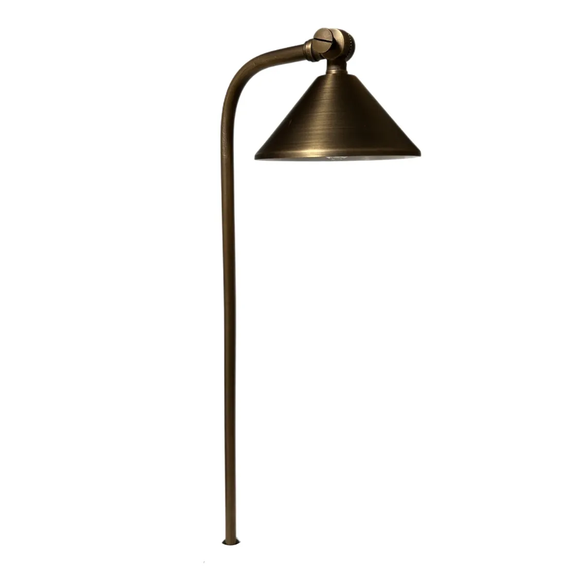 Casquette Solid Brass Directional Pathway Light Antique Bronze