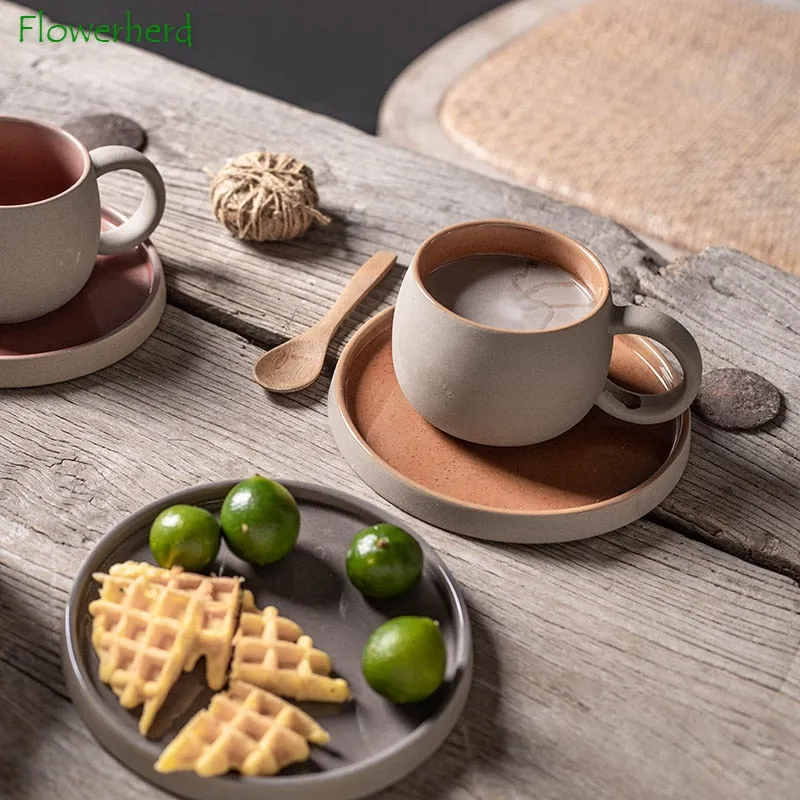 Ceramic Coffee Mug with Plate